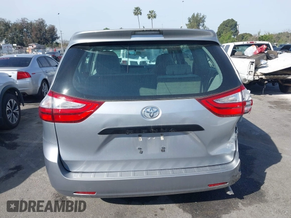 2017 Toyota Sienna L with VIN 5TDZZ3DC2HS803274, listed as a IAAI auction lot 41678577 with 44,427 mi miles and . Bid and sale history available at DreamBid. Image 16.