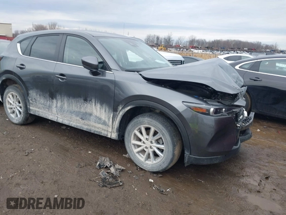 2023 Mazda CX-5 2.5 S Preferred Package with VIN JM3KFBCM9P0170313, listed as a IAAI auction lot 41722372 with 23,725 mi miles. Bid and sale history available at carsss.com. Image 1.