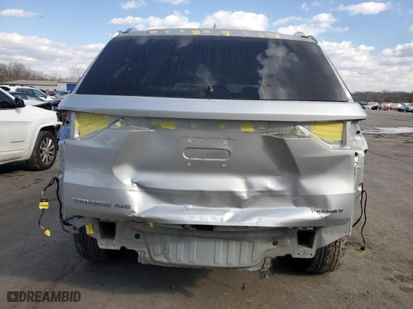 2021 Chevrolet Traverse Premier with VIN 1GNEVKKW5MJ248269, listed as a Copart auction lot 89350475 with 41,893 mi miles and Salvage Title. Bid and sale history available at carsss.com. Image 6.