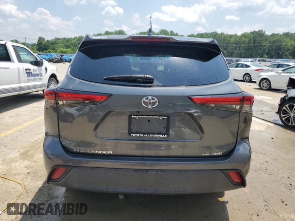 2021 Toyota Highlander L with VIN 5TDBZRBH7MS153516, listed as a Copart auction lot 59328165 with 41,942 mi miles and Clean title. Bid and sale history available at DreamBid. Image 6.
