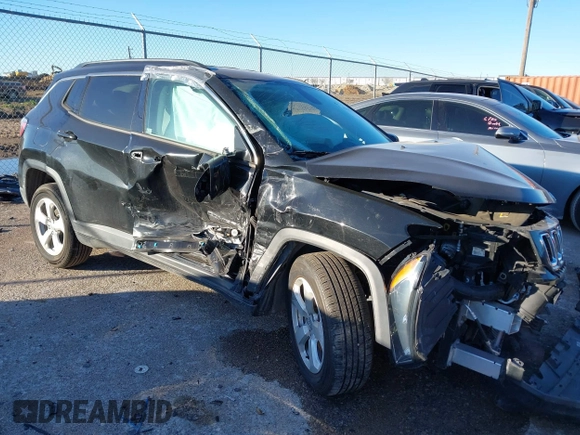 2019 Jeep Compass Latitude with VIN 3C4NJCBB1KT851846, listed as a IAAI auction lot 41219621 with 56,626 mi miles and . Bid and sale history available at DreamBid. Image 1.