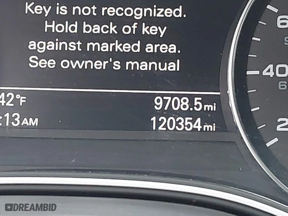 2013 Audi A7 3.0 Premium Plus with VIN WAUYGAFCXDN084307, listed as a IAAI auction lot 41875312 with 120,354 mi miles. Bid and sale history available at carsss.com. Image 15.
