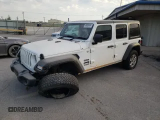 2021 Jeep Wrangler Unlimited Sport with VIN 1C4HJXKN9MW672885, listed as a Copart auction lot 78640504 with 123,197 mi miles and Salvage title. Bid and sale history available at DreamBid. Image 1.