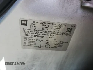 2015 GMC Terrain SLE with VIN 2GKALMEK8F6273964, listed as a Copart auction lot 59935415 with 118,244 mi miles and Clean title. Bid and sale history available at DreamBid. Image 12.