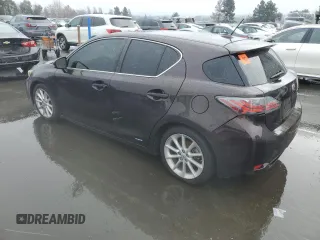 2012 Lexus CT 200h with VIN JTHKD5BH5C2058870, listed as a Copart auction lot 44373015 with 161,157 mi miles and Salvage Title. Bid and sale history available at carsss.com. Image 2.