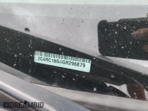 2016 Chrysler Town & Country Touring with VIN 2C4RC1BG4GR296879, listed as a Copart auction lot 47039544 with 93,835 mi miles and Salvage Title. Bid and sale history available at DreamBid. Image 13.