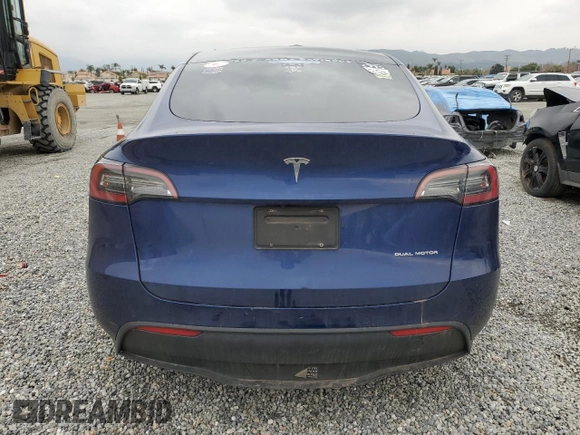 2021 Tesla Model Y Long Range with VIN 5YJYGDEEXMF213376, listed as a Copart auction lot 39659674 with 76,110 mi miles and Salvage Title. Bid and sale history available at DreamBid. Image 6.