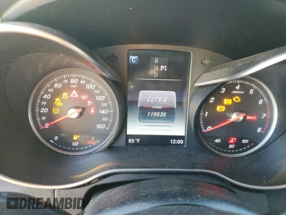 2017 Mercedes-Benz C 300 with VIN WDDWJ4JB8HF436205, listed as a Copart auction lot 88278115 with 119,535 mi miles and Clean Title. Bid and sale history available at carsss.com. Image 9.