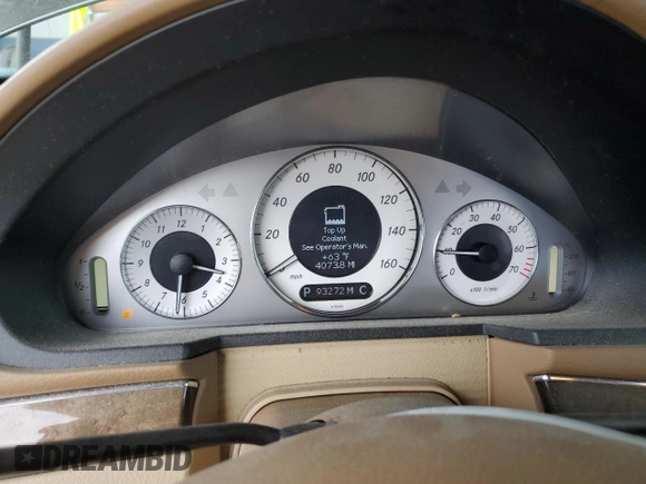 2009 Mercedes-Benz E-Class Luxury 3.5L with VIN WDBUF56X09B384525, listed as a Copart auction lot 48592155 with 93,272 mi miles and Salvage Title. Bid and sale history available at carsss.com. Image 9.