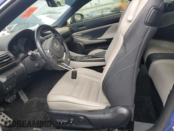 2015 Lexus RC 350 F Sport z VIN JTHHE5BC9F5005622, wystawiony jako Copart lot #55514135 z przebiegiem 84 164 mil mil oraz Szkoda całkowita • Salvage title. Historia ofert i sprzedaży dostępna na DreamBid. Obrazek 7.