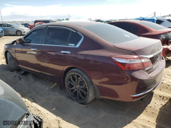 2016 Honda Accord Sedan LX with VIN 1HGCR2F34GA205584, listed as a Copart auction lot 43356215 with 47,643 mi miles and Salvage Title. Bid and sale history available at carsss.com. Image 2.