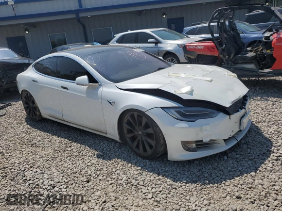 2020 Tesla Model S Performance with VIN 5YJSA1E42LF412448, listed as a Copart auction lot 64893594 with Not provided miles and Salvage title. Bid and sale history available at DreamBid. Image 4.