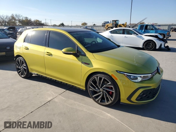 2022 Volkswagen GTI Autobahn with VIN WVW587CD9NW123144, listed as a Copart auction lot 80733104 with 44,635 mi miles and Salvage Title. Bid and sale history available at DreamBid. Image 4.
