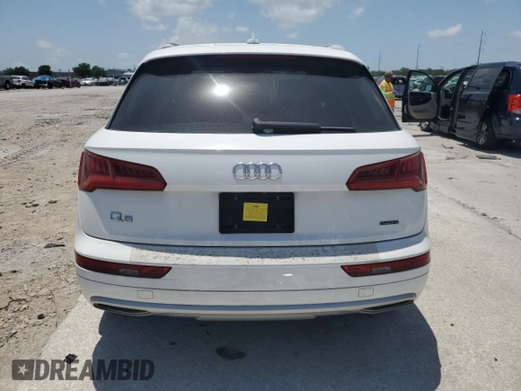 2019 Audi Q5 Premium with VIN WA1ANAFY7K2034382, listed as a Copart auction lot 56514475 with 56,620 mi miles and Salvage title. Bid and sale history available at DreamBid. Image 6.