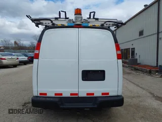 2018 Chevrolet Express Cargo Van with VIN 1GCWGAFP1J1322142, listed as a IAAI auction lot 41952498 with 155,218 mi miles. Bid and sale history available at carsss.com. Image 16.