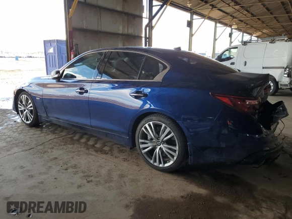 2018 Infiniti Q50 Luxe с VIN JN1EV7AP9JM360344, выставлен на аукционе Copart как лот 59002115 с пробегом 70 250 миль миль и Списание • Salvage title. История ставок и продаж доступна на DreamBid. Изображение 2.