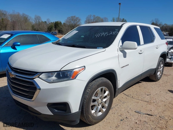 2019 Chevrolet Traverse LS with VIN 1GNERFKWXKJ286587, listed as a IAAI auction lot 41845285 with 283,381 mi miles. Bid and sale history available at carsss.com. Image 19.
