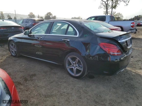 2015 Mercedes-Benz C-Class C 300 with VIN 55SWF4JB5FU092327, listed as a Copart auction lot 49731925 with 84,386 mi miles and Salvage Title. Bid and sale history available at carsss.com. Image 2.