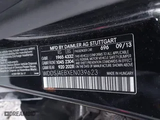 2014 Mercedes-Benz CLA-Class CLA 250 with VIN WDDSJ4EBXEN039623, listed as a IAAI auction lot 41840087 with 127,449 mi miles. Bid and sale history available at carsss.com. Image 9.