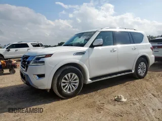 2023 Nissan Armada SV z VIN JN8AY2AC3P9183700, wystawiony jako Copart lot #59141365 z przebiegiem 30 519 mil mil oraz Szkoda całkowita • Salvage title. Historia ofert i sprzedaży dostępna na DreamBid. Obrazek 1.
