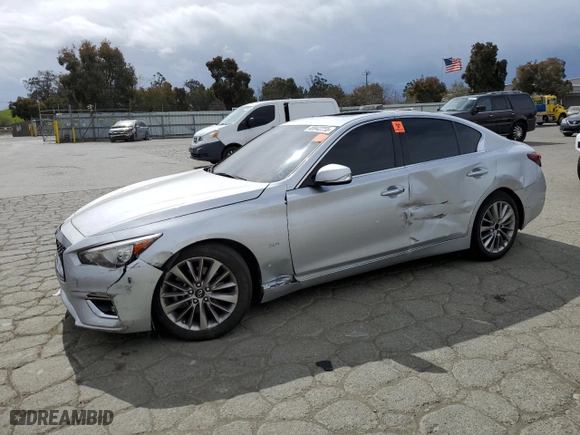 2020 Infiniti Q50 EDITION 30 with VIN JN1EV7AP0LM206494, listed as a Copart auction lot 48942255 with 80,630 mi miles and Salvage Title. Bid and sale history available at carsss.com. Image 1.