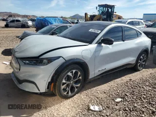 2022 Ford Mustang Mach-E Premium with VIN 3FMTK3R73NMA57169, listed as a Copart auction lot 43766295 with 45,961 mi miles and Salvage Title. Bid and sale history available at DreamBid. Image 1.