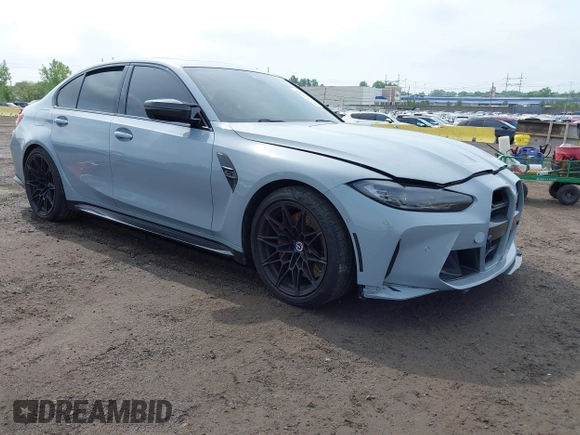 2023 BMW M3 Competition xDrive with VIN WBS43AY02PFN84856, listed as a IAAI auction lot 42264686 with 18,881 mi miles and . Bid and sale history available at DreamBid. Image 1.