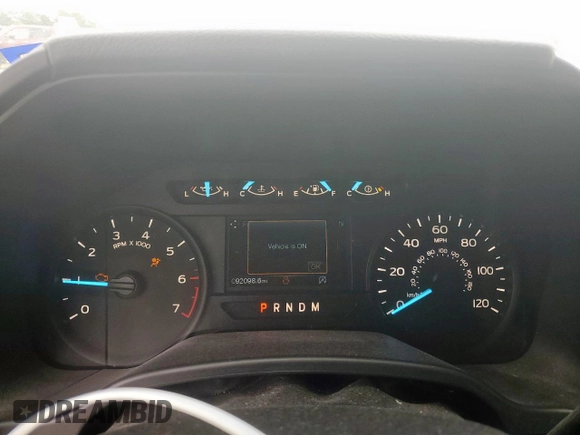2020 Ford F-150 XL with VIN 1FTEW1CP2LKF36993, listed as a Copart auction lot 59711375 with 92,098 mi miles and Salvage title. Bid and sale history available at DreamBid. Image 9.