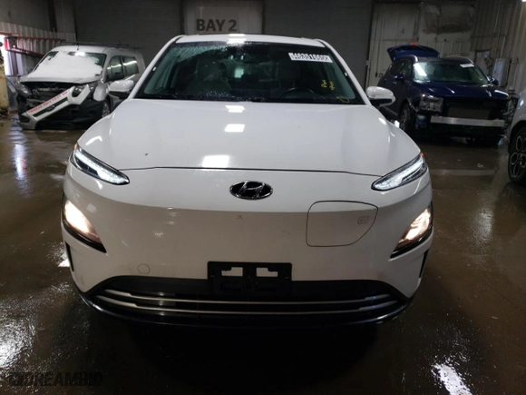 2023 Hyundai Kona Electric SEL with VIN KM8K33AG5PU183410, listed as a Copart auction lot 46351665 with 60,807 mi miles and Salvage Title. Bid and sale history available at carsss.com. Image 5.