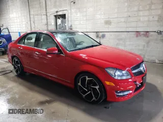 2014 Mercedes-Benz C with VIN WDDGF8AB6EG202289, listed as a Copart auction lot 51733915 with 129,245 mi miles and Salvage Title. Bid and sale history available at carsss.com. Image 4.