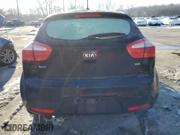 2015 Kia Rio LX with VIN KNADM5A36F6457636, listed as a Copart auction lot 45952515 with 141,007 mi miles and Salvage Title. Bid and sale history available at carsss.com. Image 6.