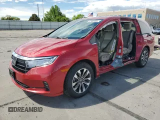 2023 Honda Odyssey EX-L с VIN 5FNRL6H69PB060347, выставлен на аукционе Copart как лот 57662365 с пробегом 49 868 миль миль и Списание • Salvage title. История ставок и продаж доступна на DreamBid. Изображение 1.