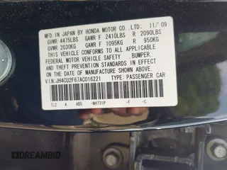 2010 Acura TSX with VIN JH4CU2F67AC016221, listed as a IAAI auction lot 42405766 with Not provided miles and . Bid and sale history available at DreamBid. Image 9.