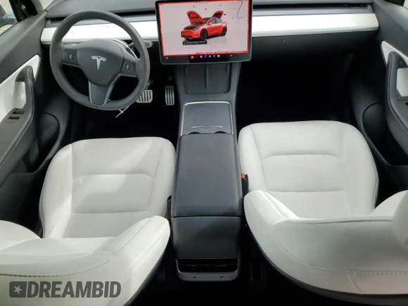 2022 Tesla Model Y Performance with VIN 7SAYGDEF1NF407985, listed as a Copart auction lot 53831325 with 41,225 mi miles and Salvage title. Bid and sale history available at DreamBid. Image 8.