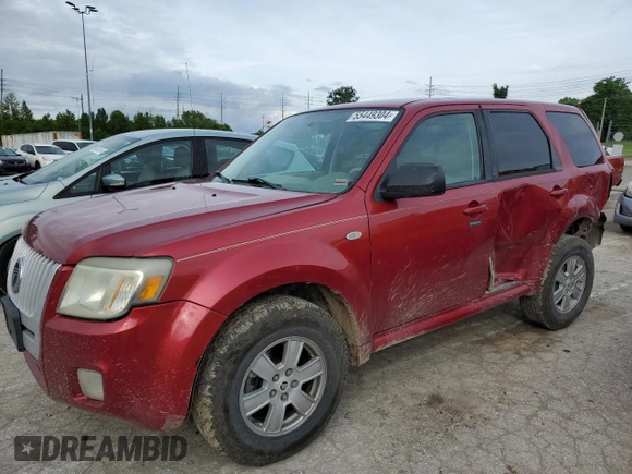 2008 Mercury Mariner with VIN 4M2CU91138KJ47615, listed as a Copart auction lot 55449304 with 215,666 mi miles and Salvage Title. Bid and sale history available at carsss.com. Image 1.
