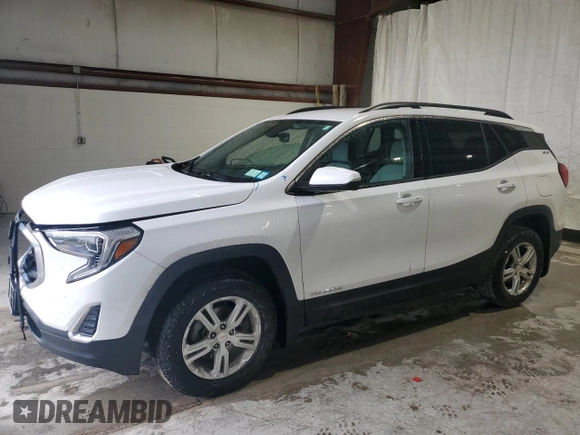 2020 GMC Terrain SLE with VIN 3GKALTEV5LL337681, listed as a Copart auction lot 59696575 with 57,815 mi miles and Salvage title. Bid and sale history available at DreamBid. Image 1.