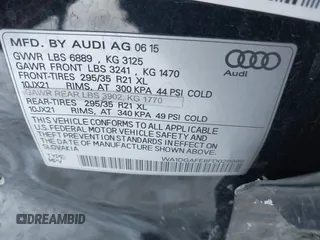2015 Audi Q7 3.0T S line Prestige with VIN WA1DGAFE8FD028999, listed as a IAAI auction lot 41298408 with 111,446 mi miles. Bid and sale history available at carsss.com. Image 9.