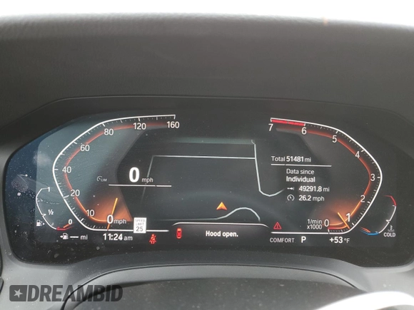 2019 BMW 3 Series 330i xDrive with VIN WBA5R7C54KAJ78726, listed as a Copart auction lot 49688165 with 51,481 mi miles and Salvage Title. Bid and sale history available at carsss.com. Image 9.