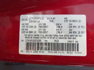 2006 Dodge Dakota SLT with VIN 1D7HE42K26S532685, listed as a IAAI auction lot 41833074 with 110,524 mi miles and . Bid and sale history available at carsss.com. Image 9.