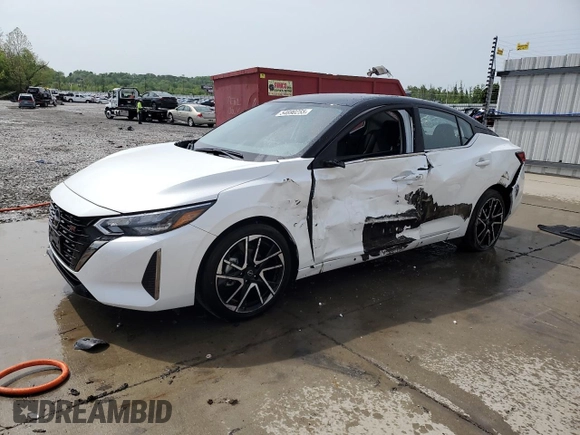 2025 Nissan Sentra SR with VIN 3N1AB8DV9SY262386, listed as a Copart auction lot 54690255 with Not provided miles and Salvage title. Bid and sale history available at DreamBid. Image 1.