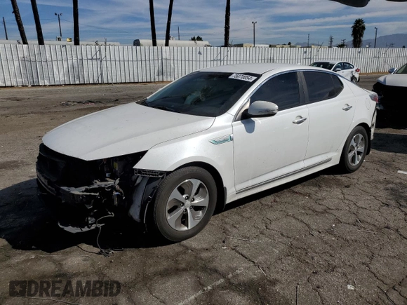 2014 Kia Optima Hybrid LX with VIN KNAGM4AD8E5076858, listed as a Copart auction lot 75870054 with 140,844 mi miles and Salvage Title. Bid and sale history available at carsss.com. Image 1.