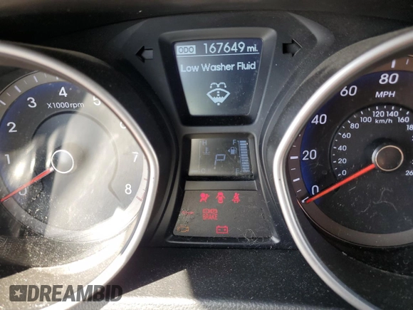 2016 Hyundai Elantra GT with VIN KMHD35LH5GU319206, listed as a Copart auction lot 52622555 with 167,649 mi miles and Salvage Title. Bid and sale history available at carsss.com. Image 9.