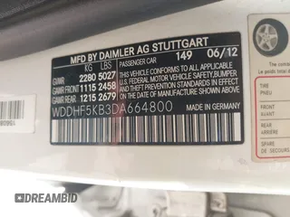 2013 Mercedes-Benz E 350 Luxury с VIN WDDHF5KB3DA664800, выставлен на аукционе IAAI как лот 42154013 с пробегом 107 140 миль миль и . История ставок и продаж доступна на DreamBid. Изображение 9.