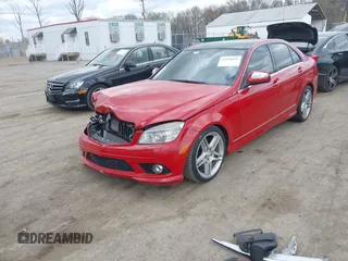 2009 Mercedes-Benz C-Class 3.5L Sport with VIN WDDGF56X09R048076, listed as a IAAI auction lot 41920261 with 143,720 mi miles. Bid and sale history available at carsss.com. Image 2.