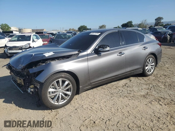 2021 Infiniti Q50 Pure z VIN JN1EV7AP9MM704145, wystawiony jako Copart lot #53471215 z przebiegiem 66 437 mil mil oraz Szkoda całkowita • Salvage title. Historia ofert i sprzedaży dostępna na DreamBid. Obrazek 1.