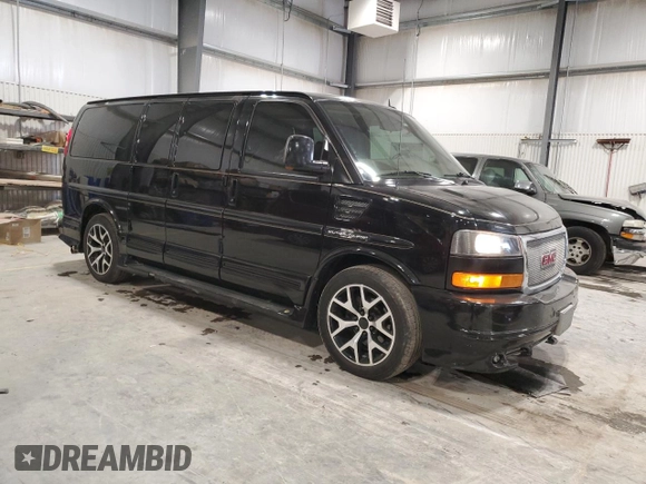 2012 GMC Savana Cargo Van YF7 Upfitter with VIN 1GDS8DC49C1150688, listed as a Copart auction lot 44946485 with 96,026 mi miles and Salvage Title. Bid and sale history available at carsss.com. Image 4.