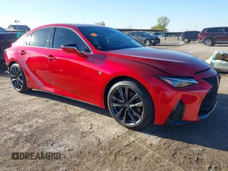 2024 Lexus IS with VIN JTHBZ1B24R5080548, listed as a IAAI auction lot 41143943 with 667 mi miles. Bid and sale history available at carsss.com. Image 1.
