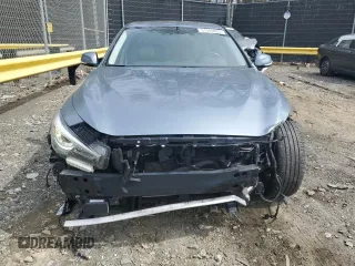2019 Infiniti Q50 Luxe with VIN JN1EV7AR9KM553774, listed as a Copart auction lot 51593855 with 62,446 mi miles and Salvage title. Bid and sale history available at DreamBid. Image 5.