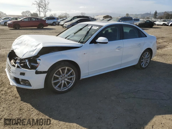 2016 Audi A4 Premium with VIN WAUBFAFL1GN003756, listed as a Copart auction lot 46552575 with 78,220 mi miles and Salvage Title. Bid and sale history available at carsss.com. Image 1.