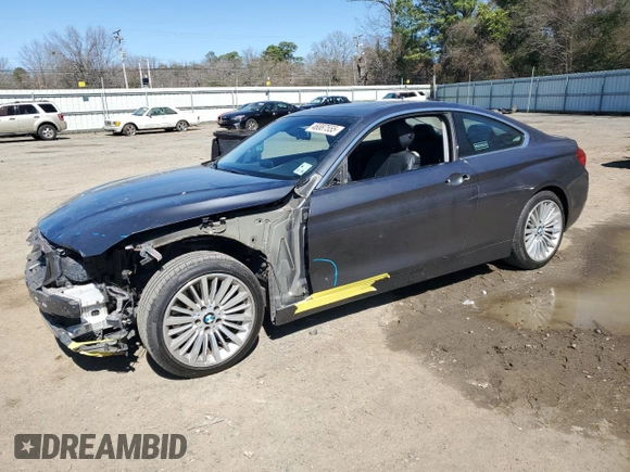 2014 BMW 4 Series 435i with VIN WBA3R1C55EF729211, listed as a Copart auction lot 46887555 with 71,477 mi miles and Salvage Title. Bid and sale history available at carsss.com. Image 1.